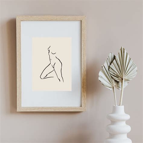 Sexy Nude Woman Body Line Art Print Female Illustration Etsy Ireland
