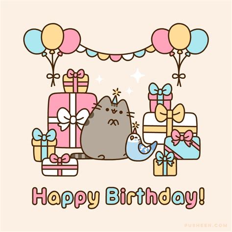 Pin By Mikari Na On Pusheen♥pusheen Pusheen Happy Birthday Birthday
