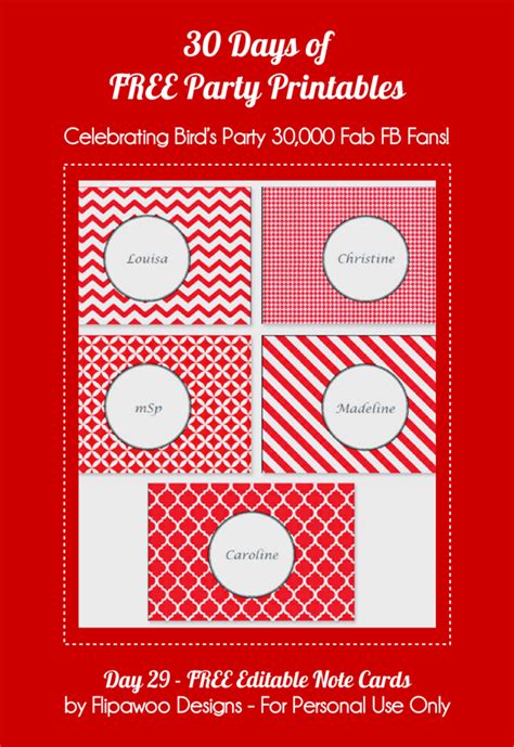 From picture frames to photo cards and even masks for halloween, find the right template for your needs. Free Printable Editable Note Cards - Party Ideas | Party ...