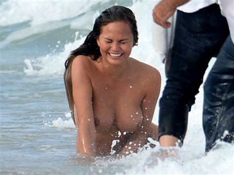 Chrissy Teigen Topless During A Photo Shoot In Nudefpol