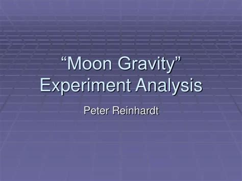 Ppt “moon Gravity” Experiment Analysis Powerpoint Presentation Free Download Id7025643