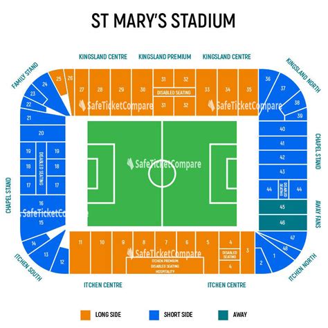 St Marys Seat Map Southampton Stadium Map