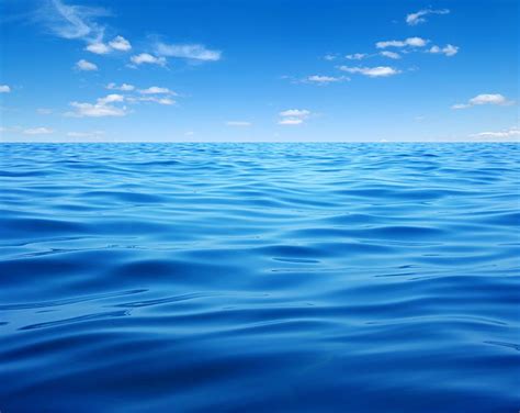 水天一色的唯美大海风景摄影图片 三原图库