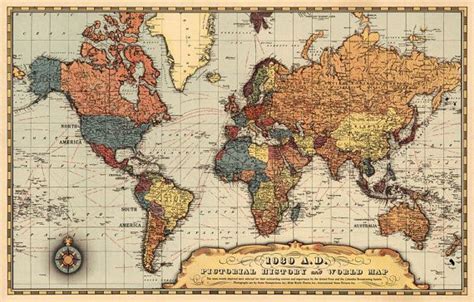 We love how vintage map wallpaper adds a distinct and personalized touch that transforms any room. Historic map of the world Map of the world 1939 before ...