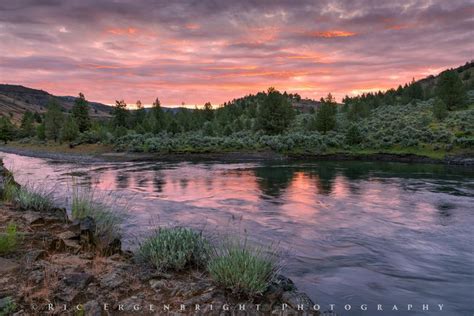 Gentle Sunrise On The North Fork Of The John Day River Central Oregon