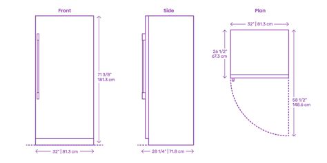Refrigerators Fridges Dimensions Drawings Dimensions Com