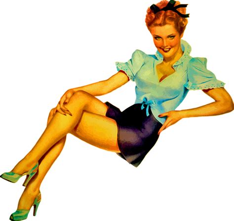 download vintage pinup girl classic pose