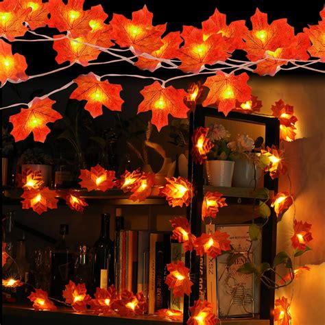 Ventvinal Guirlande Lumineuse En Forme De Feuilles Dérable20 Led En