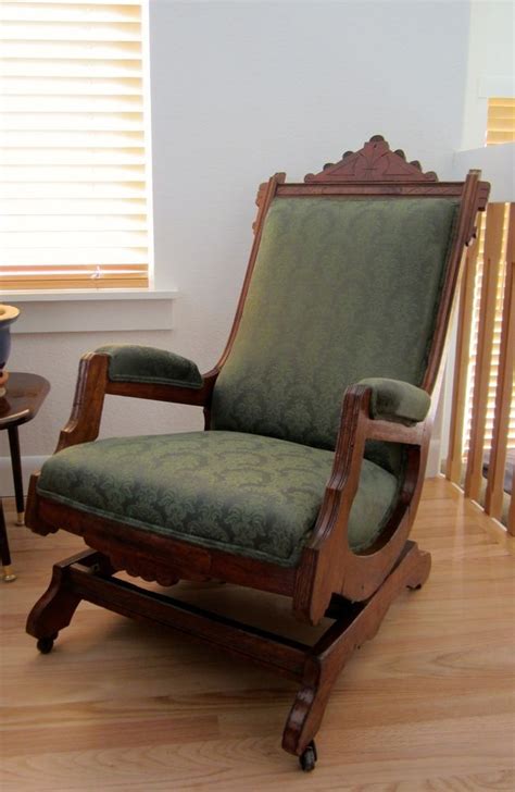 And beautiful detailing in the wood! EASTLAKE ROCKING CHAIR: 1860's Walnut, Expertly ...