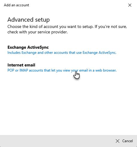Webnode Configurer Mon Compte E Mail Sur Windows 10