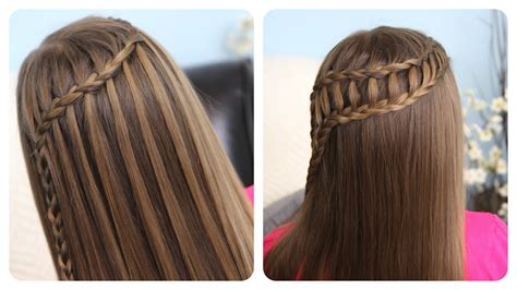 Feather Waterfall And Ladder Braid Combo 2 In 1 Hairstyles Cute Girls Hairstyles