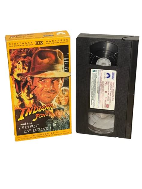 INDIANA JONES AND The Temple Of Doom VHS Tape 1984 Paramount 4 02