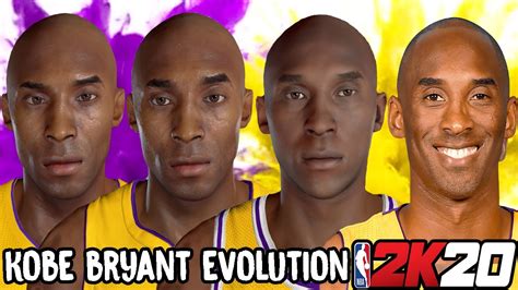 Kobe Bryant Ratings And Face Evolution Nba 2k Nba 2k20 Youtube