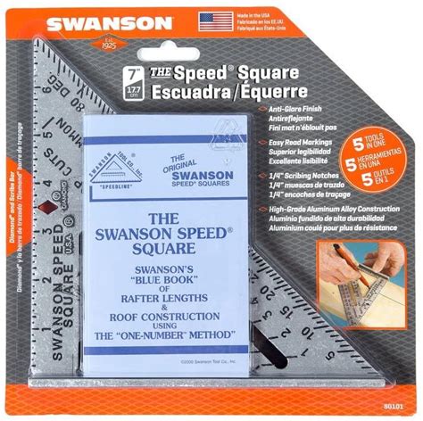 Swanson 7 Speed Roofing Rafter Square With Blue Instruction Book Ebay