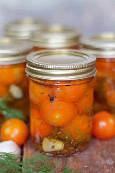 Pickled Cherry Tomatoes With Canning Instructions Earth Food And Fire