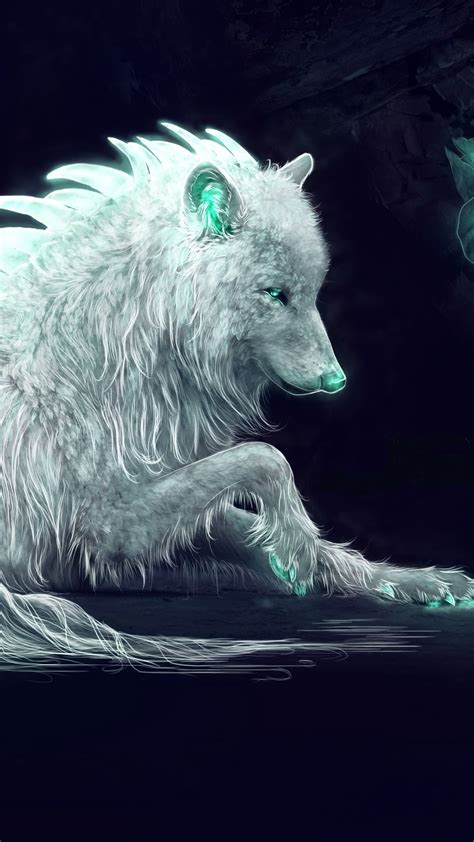 White Wolf Fan Art In 1080x1920 Resolution 3d Wallpaper Wolf New Live
