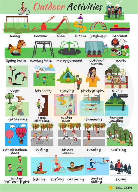 Outdoor Activities List Of Outdoor Activities With Pictures 7 E S L