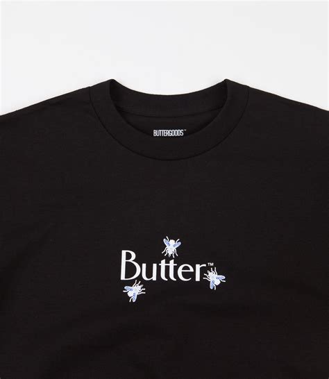 Butter Goods Fly Classic Logo T Shirt Black Flatspot
