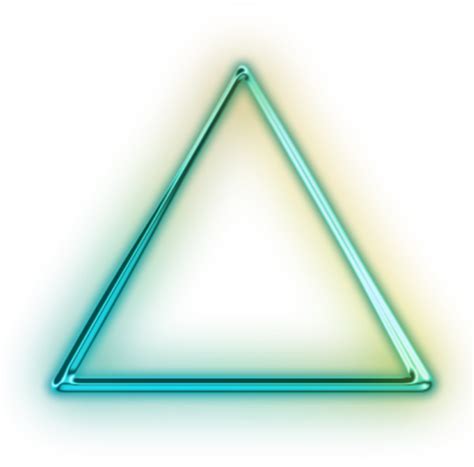 Transparent Neon Glowing Triangle Triangle Neon Png For Picsart