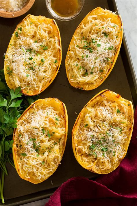 Roasted Spaghetti Squash With Browned Butter And Parmesan Cooking