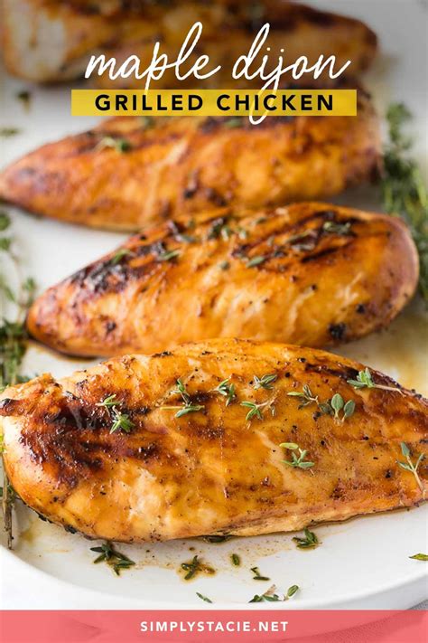 This herb and dijon wet rub creates a flavorful crust over the prime rib as it cooks. Maple Dijon Grilled Chicken | Recipe in 2020 | Grilled ...