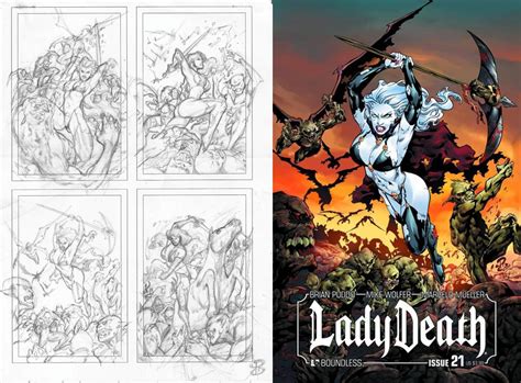 Lady Death 21 Boundless Cover Sketch For Avatar By