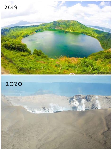 Taal Volcano Before And After The Eruption Rphilippines