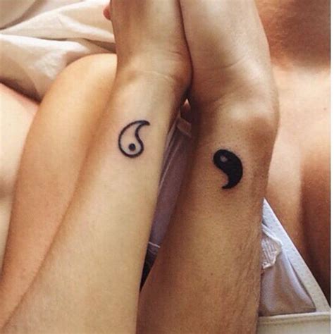 Cute Couple Yin And Yang Tattoos Matching Couple Tattoos Cute Couple