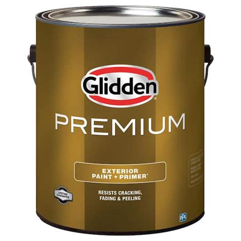 Glidden Premium 1 Gal Pure White Base 1 Satin Latex Exterior Paint