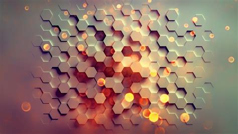 Download 3840x2160 Wallpaper 3d Hexagons Pattern