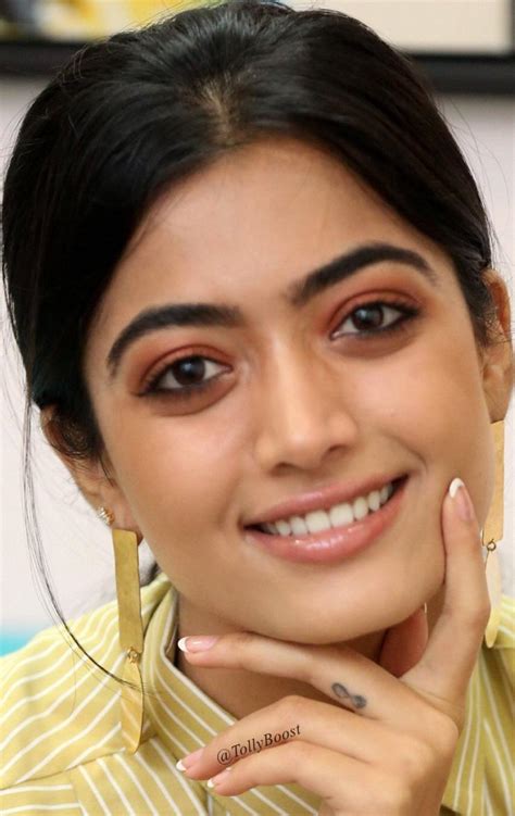 hot indian model rashmika mandanna smiling face closeup hd wallpapers cinehub