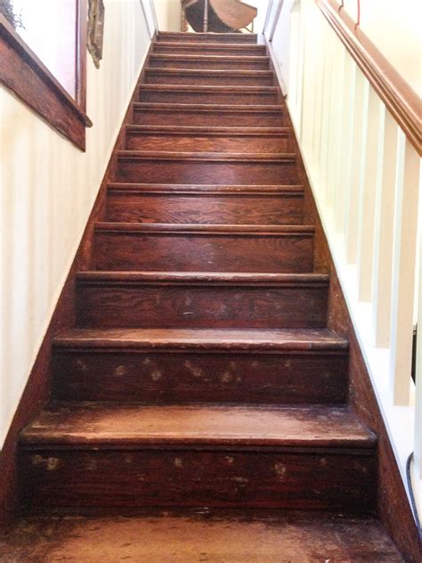 How To Refinish Old Wood Stairs She Holds Dearly