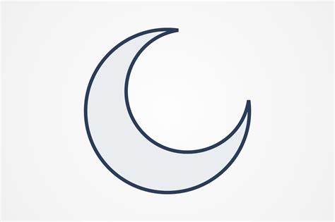 Half Moon Line Filled Icon Graphic By Graphic Nehar · Creative Fabrica