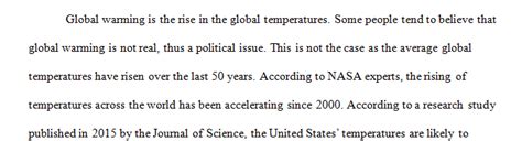 Informational Writing Global Warming