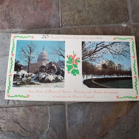 Christmas Cards Set Featuring Washington Dc Land Marks Vintage Etsy