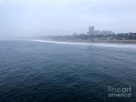 Santa Monica Photograph Cold Foggy Sunrise Pacific Ocean January In