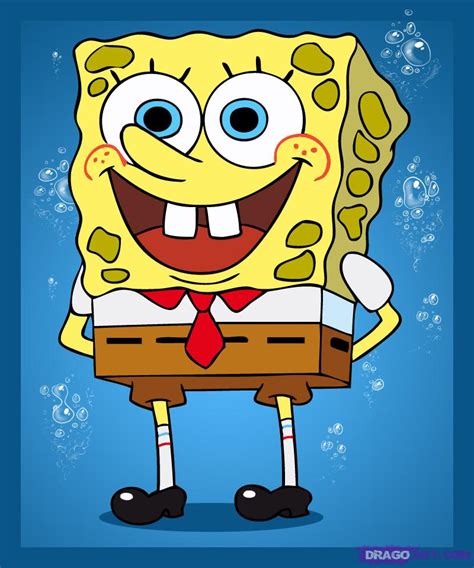 How To Draw Spongebob Step By Step Nickelodeon Characters Cartoons