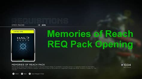 Halo 5 Memories Of Reach Req Pack Opening Youtube