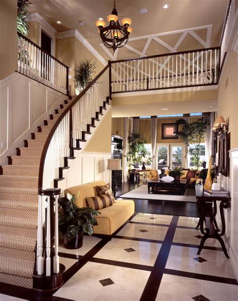 Fantastic Foyer Entryways With Staircases In Luxury Homes Images