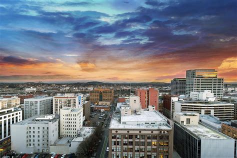 Sunset Over Portland Oregon Cityscape Photograph By Jit Lim Fine Art