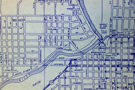 Muncie In April 1958 Map By Mapco Published For A Local Flickr