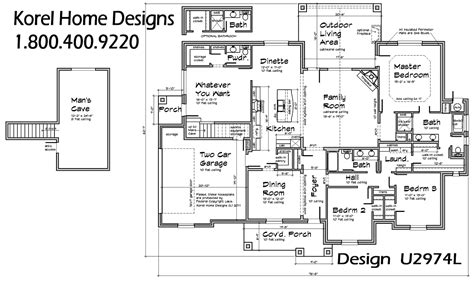 Texas House Plan U2974L | Texas House Plans - Over 700 ...