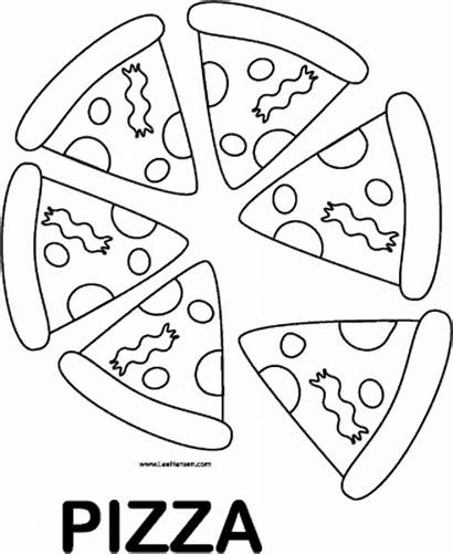 Coloring Pizza Foods Printable Sheet Favorite Clipart
