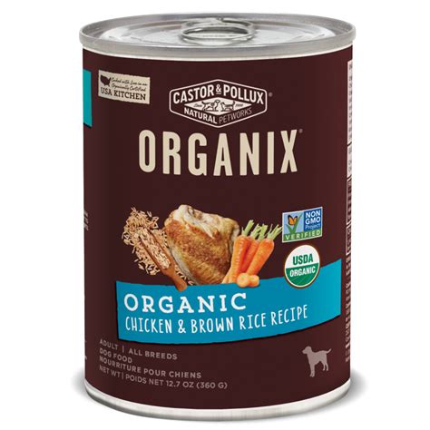 It comes in a resealable bag to maintain freshness. Castor and Pollux Organix Chicken and Brown Rice Formula ...