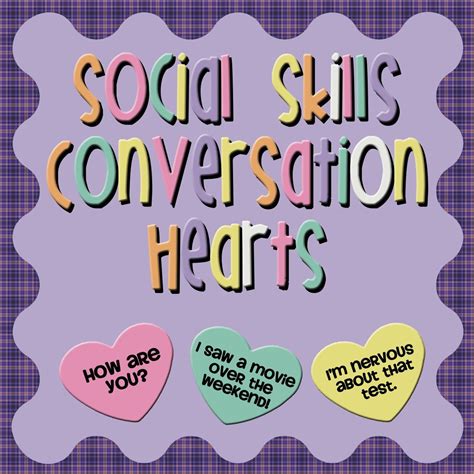 Fun Freebie :: Social Skills Conversation Hearts | Social skills lessons, Social skills, Social 