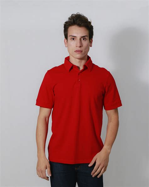 Camisa Polo Piquet Algodão Vermelha Masculina Lasfer Store Moda