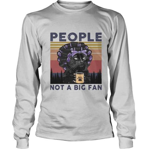 Grandma Black Cat People Not A Big Fan Vintage Retro Shirt