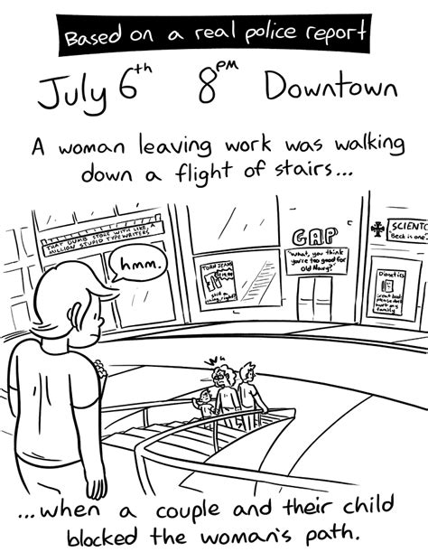 Police Reports Illustrated Woman Walks Downstairs The Stranger