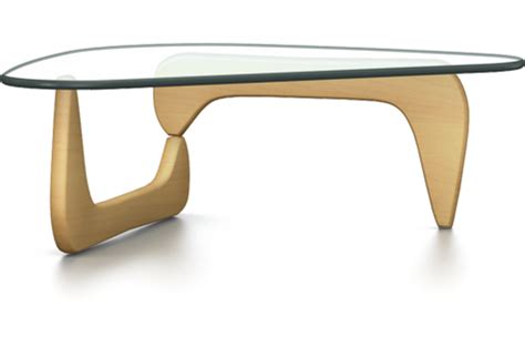 The noguchi coffee table is a low coffee table height simple and elegant featuring a rounded triangular piece of thick heavy glass placed on a tripod shape your wood noguchi coffee table. Vitra Noguchi Coffee Table | Deplain.com