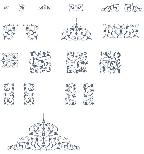 View Vintage Ornament Vector Png